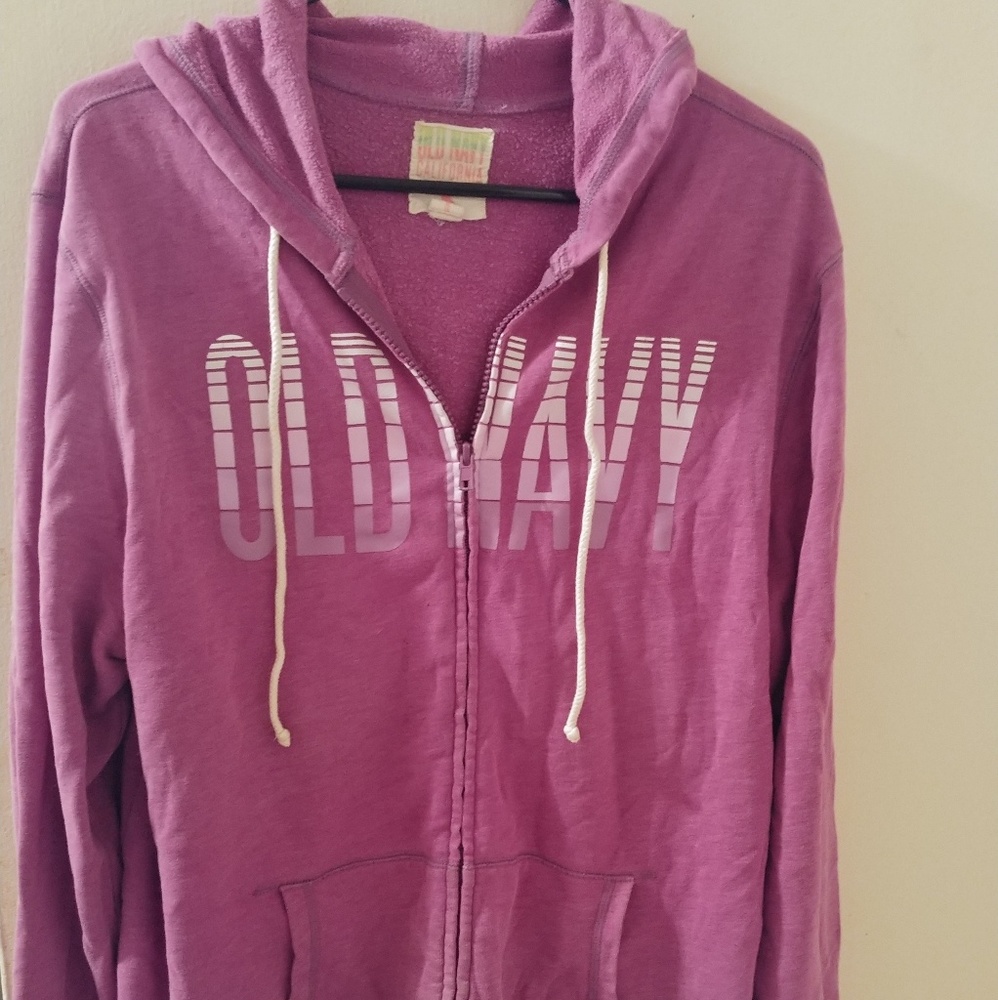Purple old navy zip up hoodie